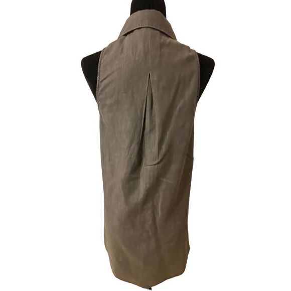 Forever 21 Sleeveless Collared Dark Gray Sheath Dress Size Small - Picture 4 of 10